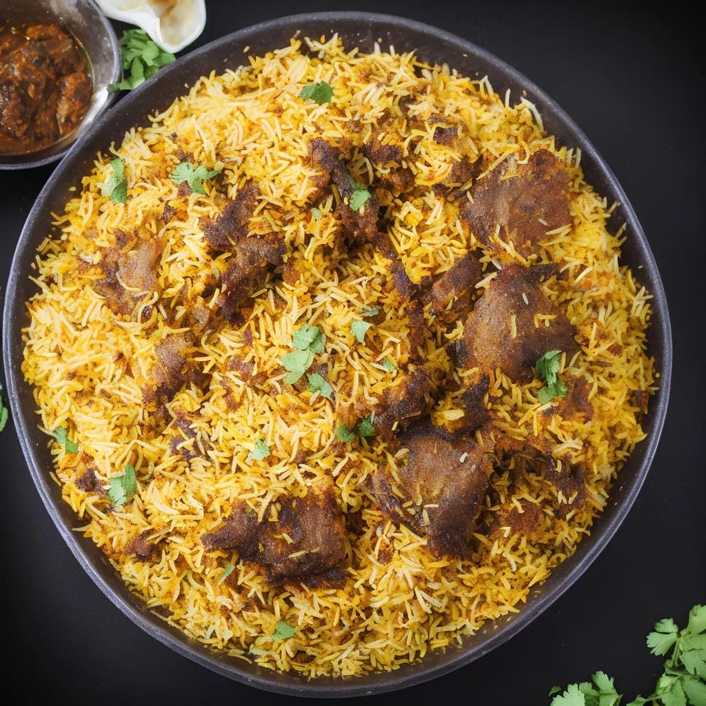 Biryani (Chicken or Mutton or Paneer or Egg)